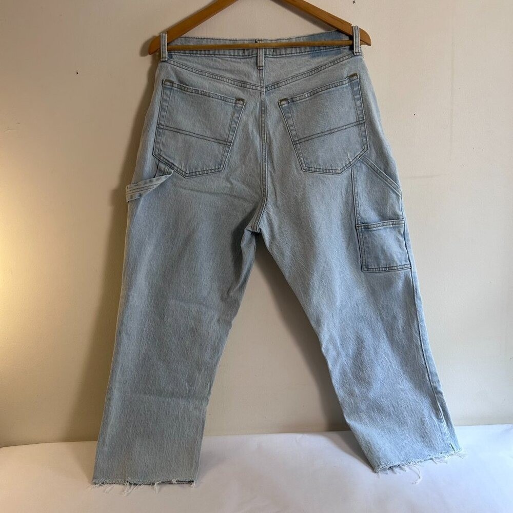 Abercrombie & Fitch The 90s Straight Ultra High Rise Carpenter Jeans Blue 32/14 - Picture 3 of 6